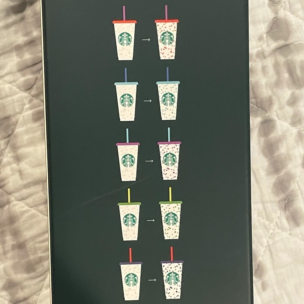 Starbucks Color Changing Confetti cold cups All 5 - Picture 5 of 8